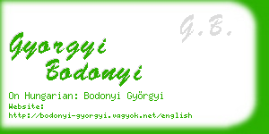 gyorgyi bodonyi business card
