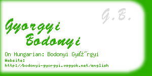 gyorgyi bodonyi business card